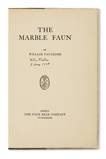FAULKNER, WILLIAM. Marble Faun.